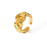 Load image into Gallery viewer, Irregular lava ring (gold)
