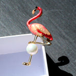 Load image into Gallery viewer, Flamingo broach
