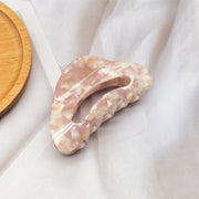 Marble print acetate hair claw