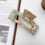 Load image into Gallery viewer, Pink and Green Mix Rectangle Jumbo hairclip
