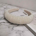 Load image into Gallery viewer, Full Covered Pearl Bridal Headband
