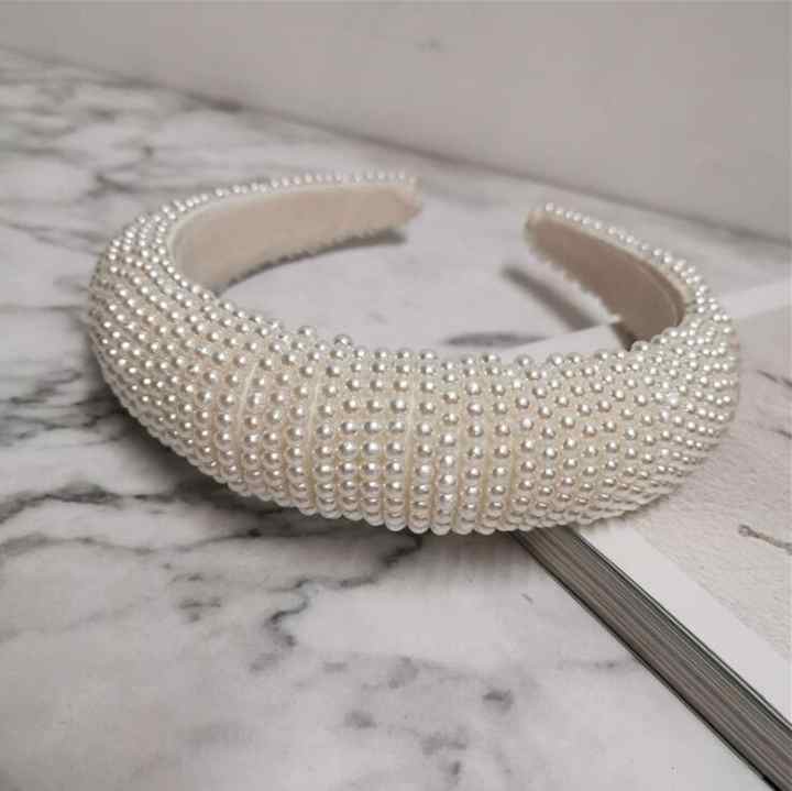 Full Covered Pearl Bridal Headband