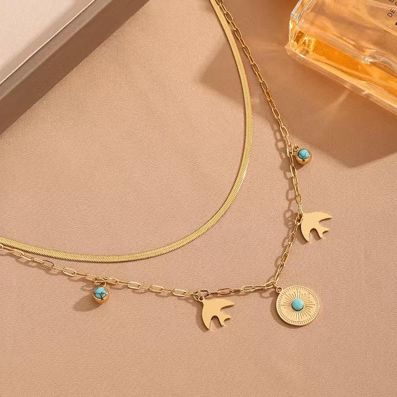 Turquoise Blue Eye Pendant Necklace