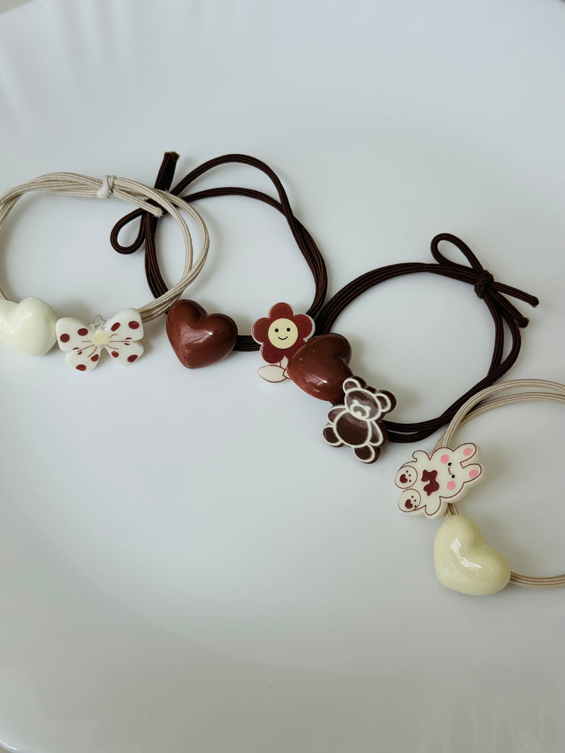 Bow knot cute cartoon hair tie