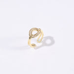 Load image into Gallery viewer, Gold plated engagement moissanite diamond ring
