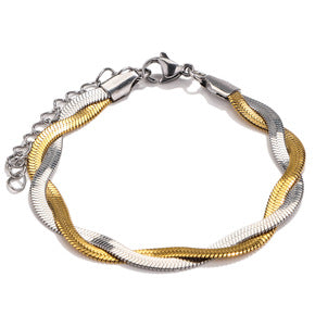 Snake chain bracelet(gold and silver mix)