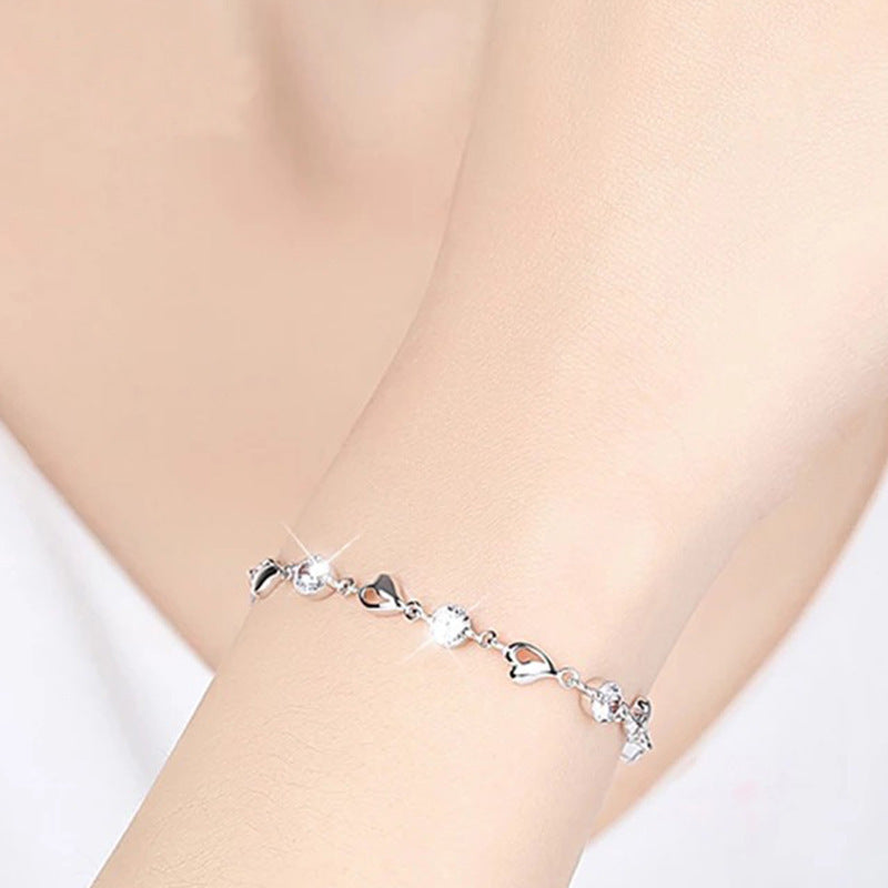 Temperament Hollow Heart Chain Bracelet