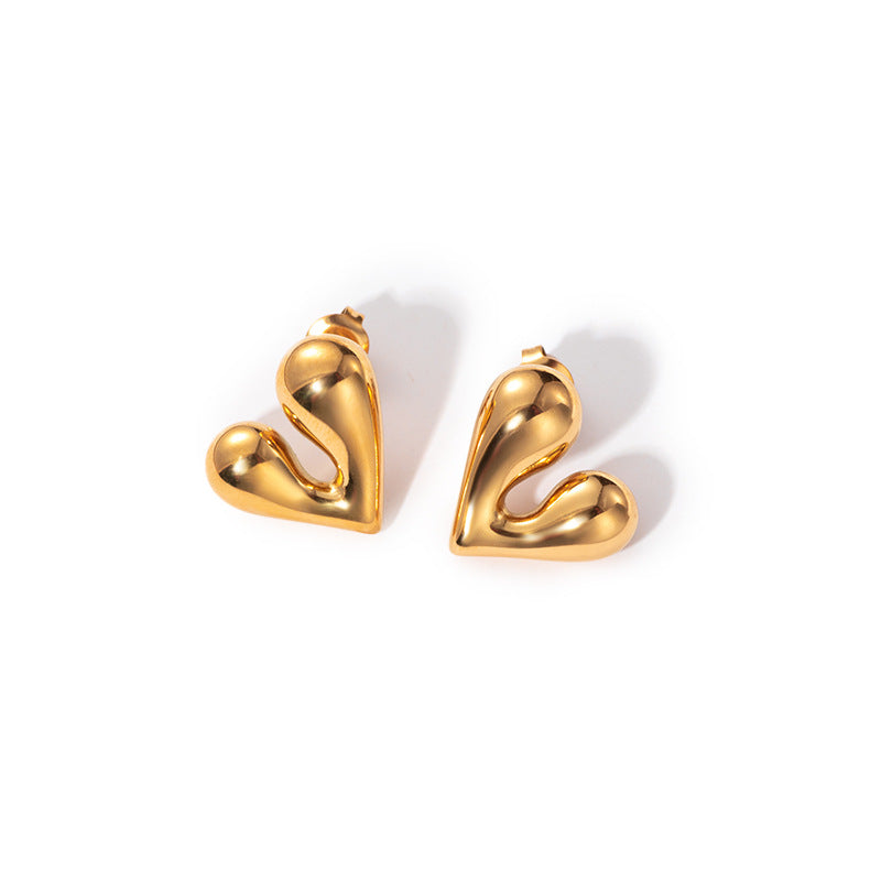 Irregular heart shape earring
