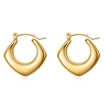 Load image into Gallery viewer, Hollow ovel square geometric hoop earring
