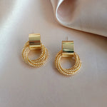 Load image into Gallery viewer, Korean style gold stud earring
