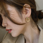 Load image into Gallery viewer, Korean style gold stud earring
