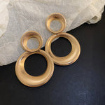 Load image into Gallery viewer, Gold water drop stud earring
