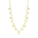 Load image into Gallery viewer, Fringed Choker dangling gold drop pendant
