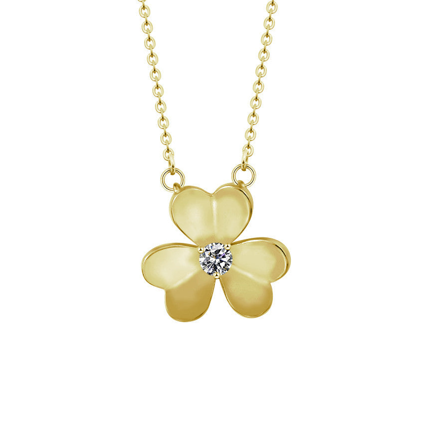 Diamond clover pendent