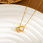 Load image into Gallery viewer, Double love collarbone chain
