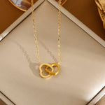 Load image into Gallery viewer, Double love collarbone chain
