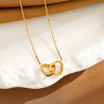 Load image into Gallery viewer, Double love collarbone chain
