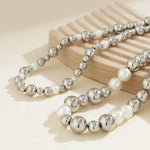 Load image into Gallery viewer, Silver large ball bead chain necklace
