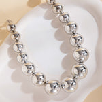 Load image into Gallery viewer, Large bread chocker necklace(silver)
