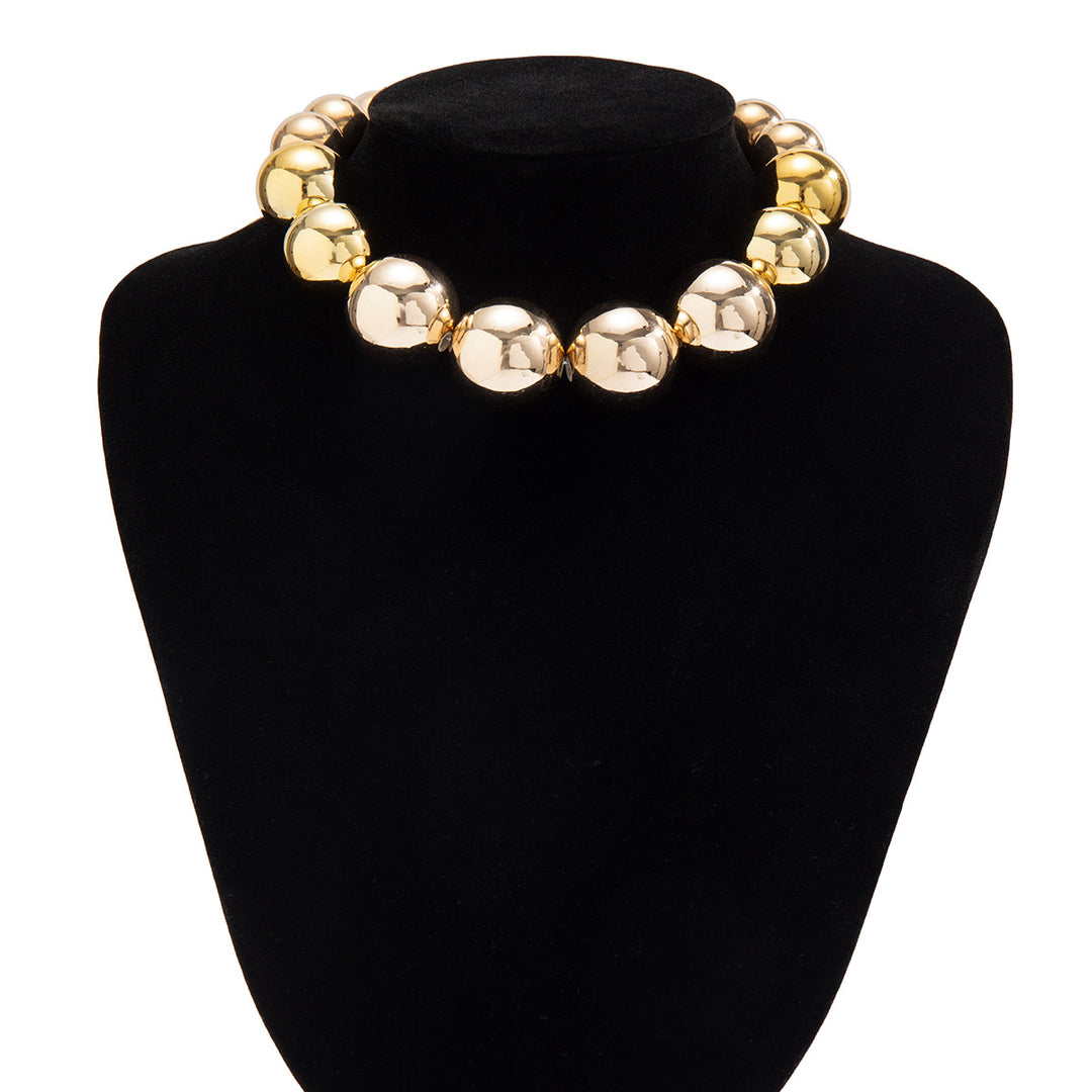 Large bread chocker necklace(gold)