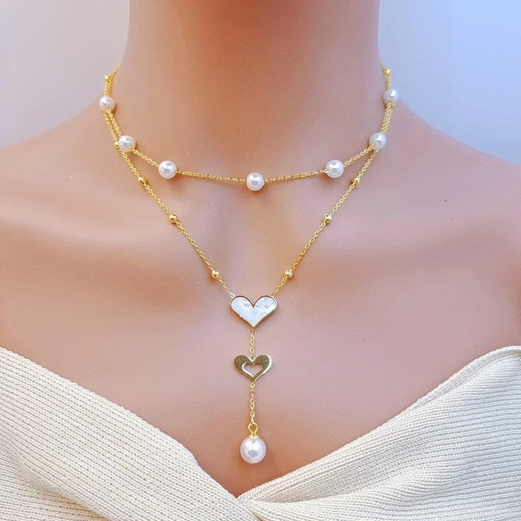 Pearl heart pendent