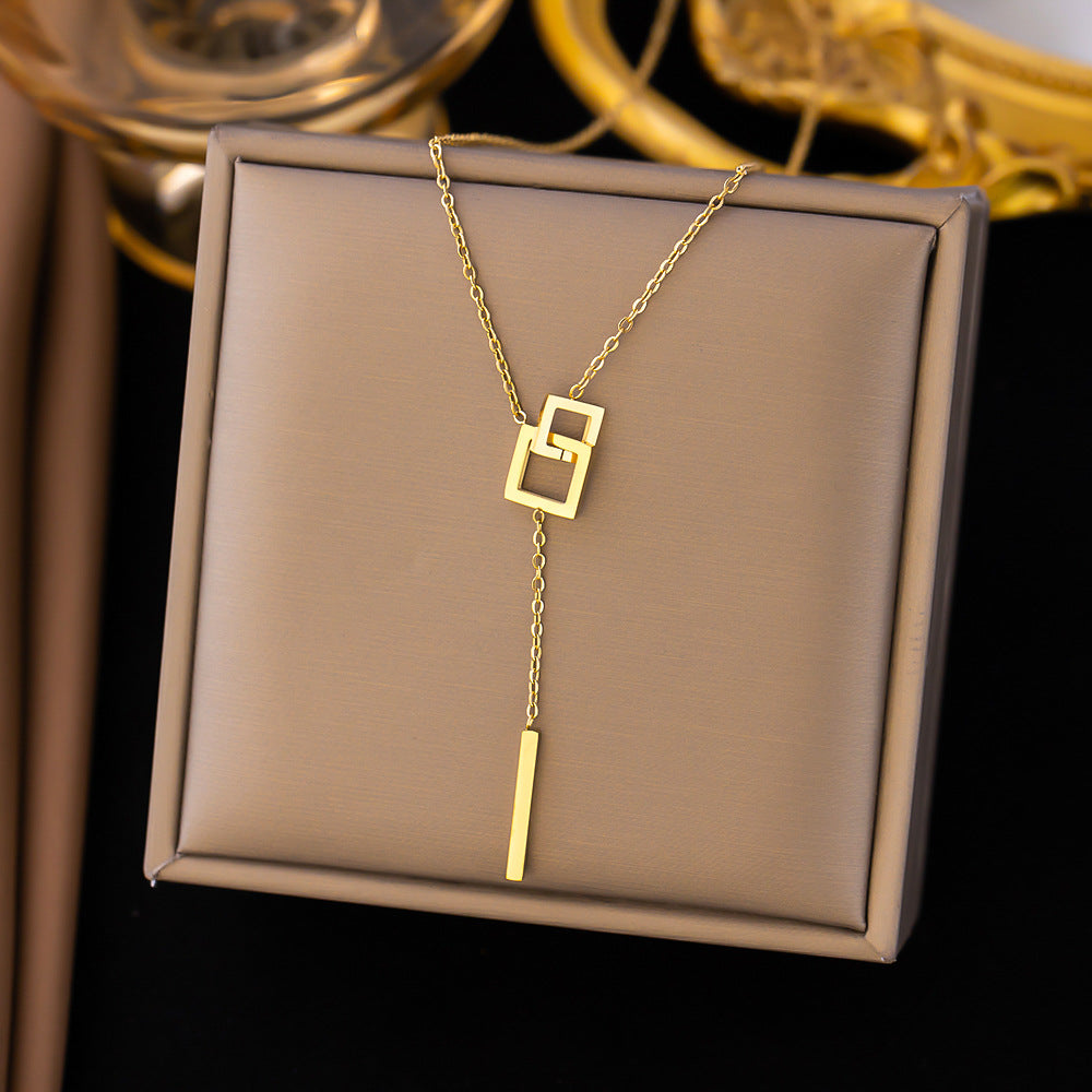 Square buckle necklace