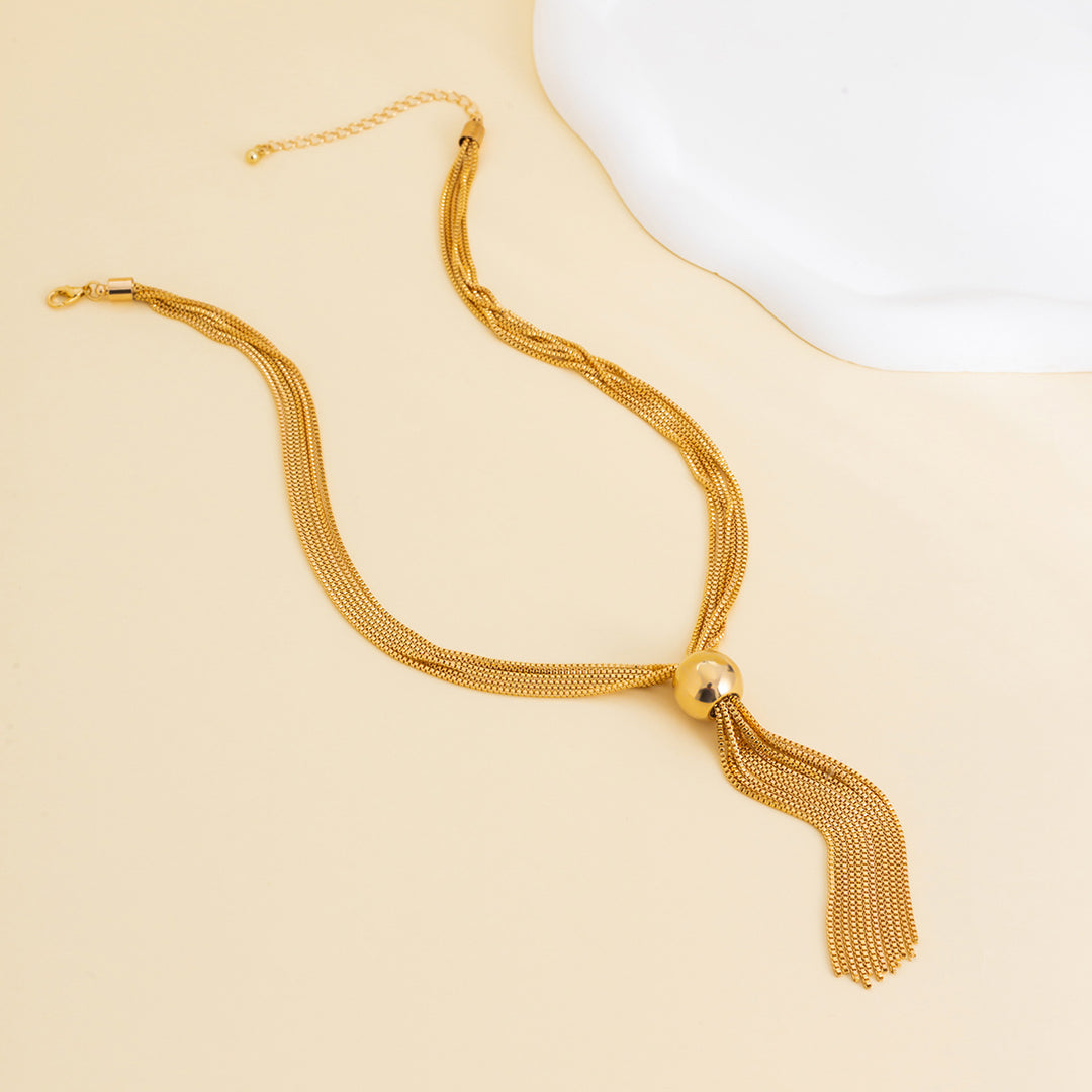 Punk Ccb Material Big Ball Choker Necklace