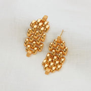 Watchband drop earring(gold and silver)