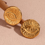 Vintage evil eye earring (gold, silver)