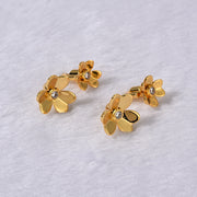Clover lucky flower earring