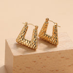 Load image into Gallery viewer, Square ear buckle french retro earring
