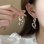 Load image into Gallery viewer, Gold and silver link chain earring
