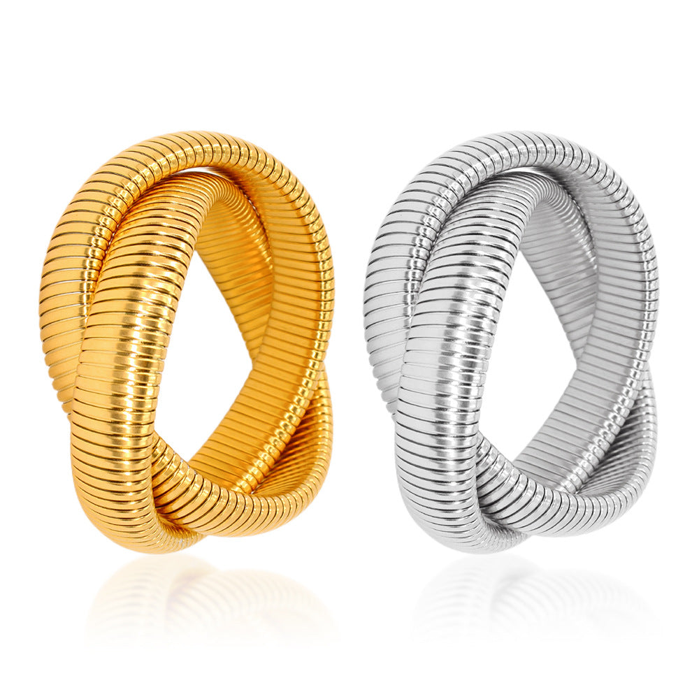 Elastic snake bone bracelet(gold and silver)