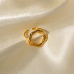 Load image into Gallery viewer, Irregular circle hollow flower open ring
