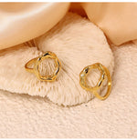 Load image into Gallery viewer, Irregular circle hollow flower open ring
