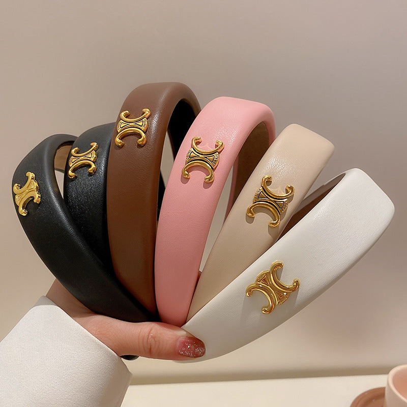 Elegant leather hairband