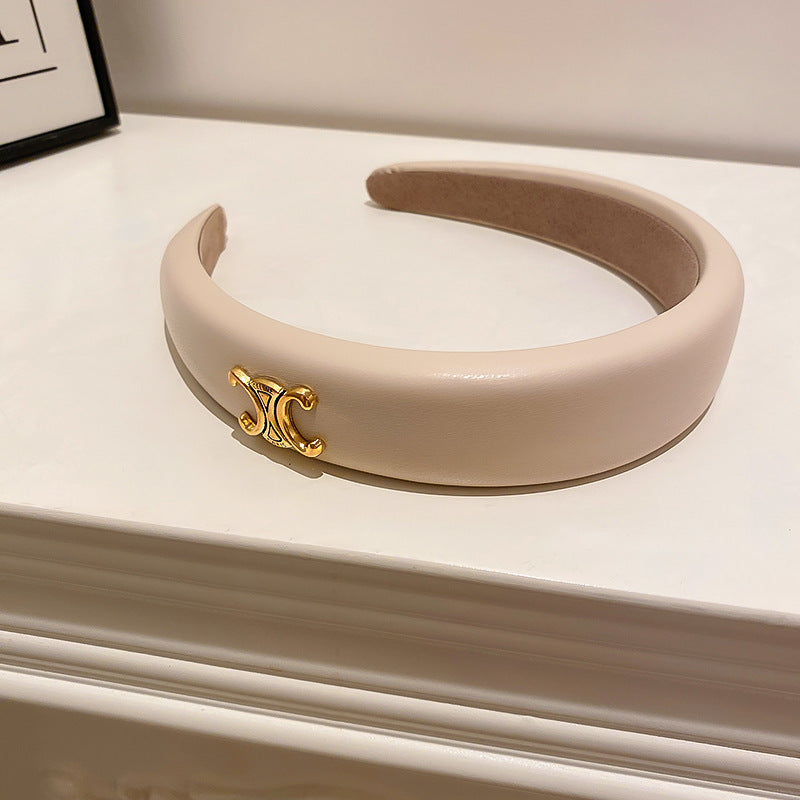 Elegant leather hairband