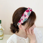 Load image into Gallery viewer, Rose floral knot headband
