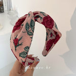 Load image into Gallery viewer, Rose floral knot headband
