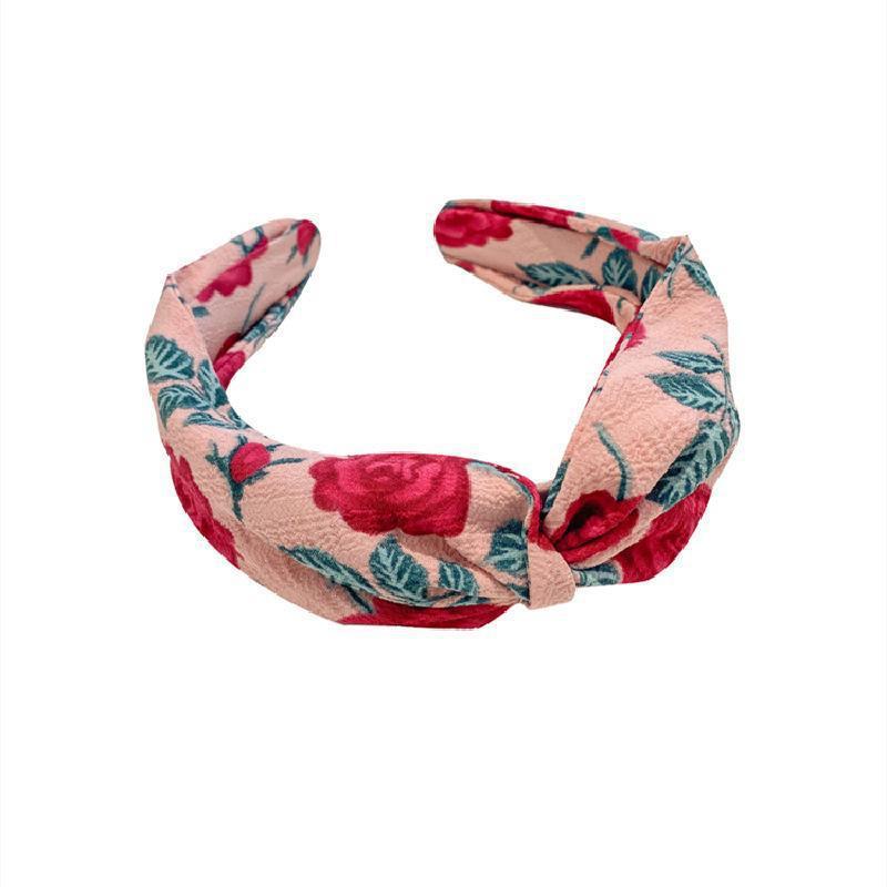Rose floral knot headband