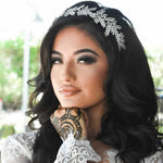 Load image into Gallery viewer, High-end zircon crown trial bridal headband
