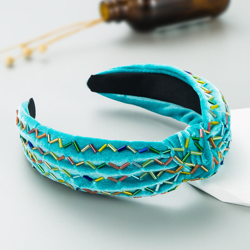 raindow bead headband