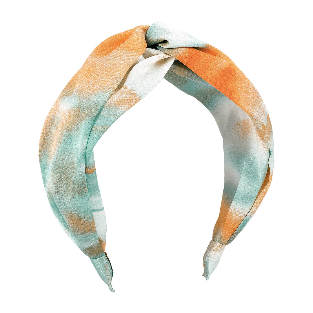 Tie-dye fabric cross knotted headband