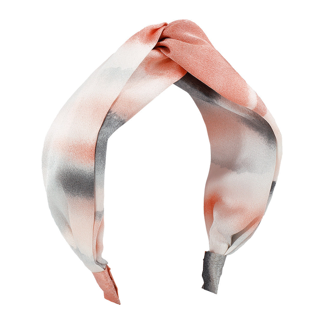 Tie-dye fabric cross knotted headband