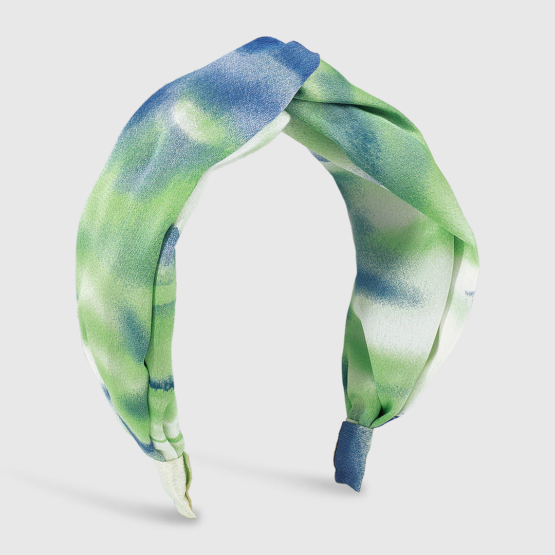 Tie-dye fabric cross knotted headband
