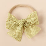 Load image into Gallery viewer, Cotton lace hair bow headband
