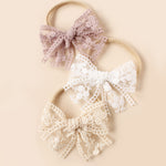 Load image into Gallery viewer, Cotton lace hair bow headband
