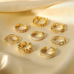 Load image into Gallery viewer, Gold plated engagement moissanite diamond ring

