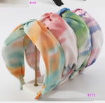 Load image into Gallery viewer, Tie-dye fabric cross knotted headband
