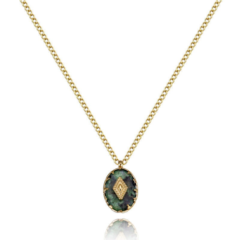 African pine Stone Pendants Necklace